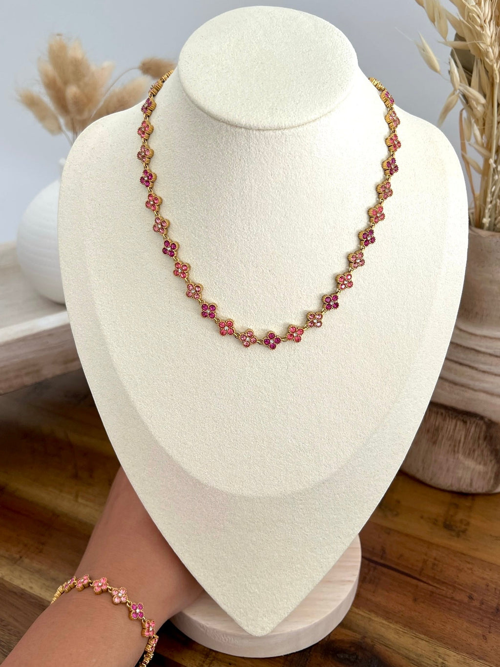 Collier Flora - Rose