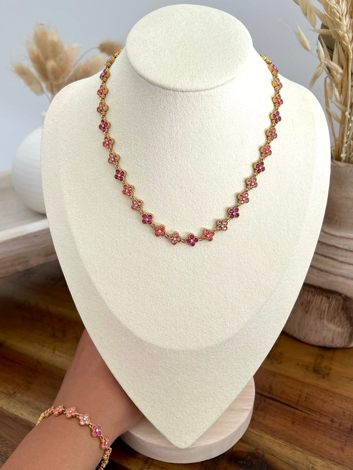 Collier Flora - Rose