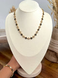 Collier Flora - Noir et blanc