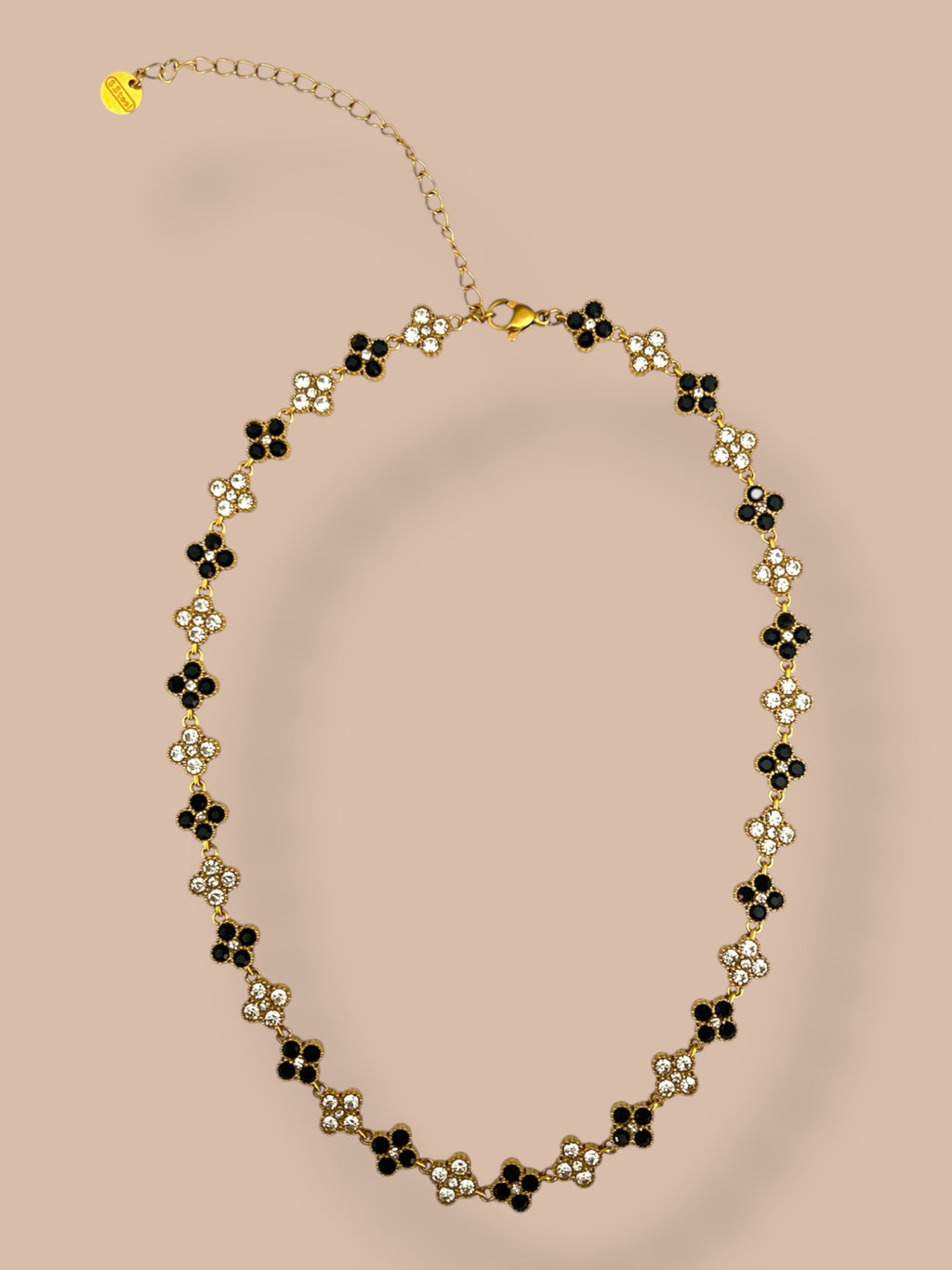 Collier Flora - Noir et blanc